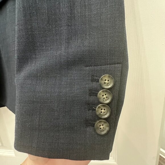 Banana Republic Navy Suit Jacket Blazer Size 12 - Picture 6 of 13